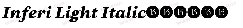 Inferi Light Italic字体转换